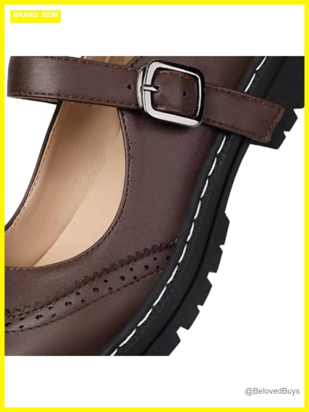 Gothic Mary Jane Oxford Shoes - Ankle Tie, Platform Heel, Round Toe - Picture 5 of 6